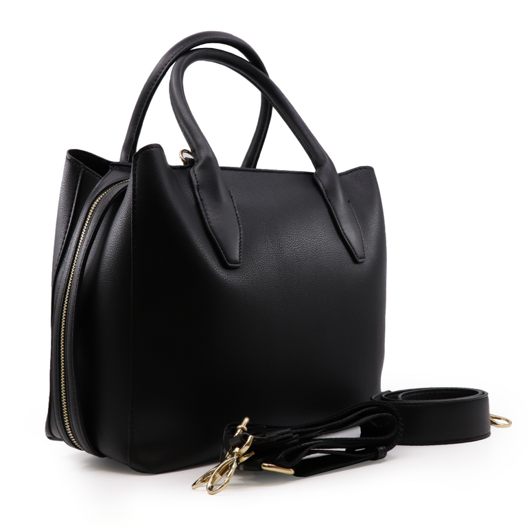 Valentino tote bag in black faux leather 1954POSS6IQ01N