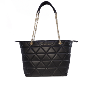 Valentino Black Quilted Synthetic Tote Purse 1957POSS7LO01N