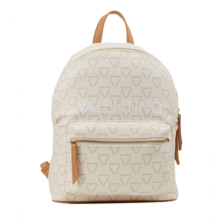 Valentino Liuto ivory women's backpack with print logo 1987RUCS3KG16RIV