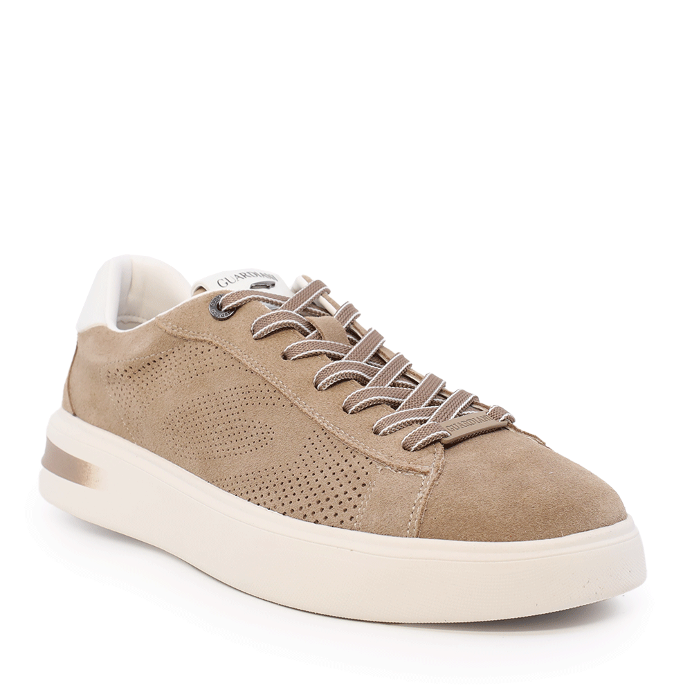 Sneakers bărbați Alberto Gurdiani Aeris Punched Suede bej din piele 811BP61044VBE - imagine 2