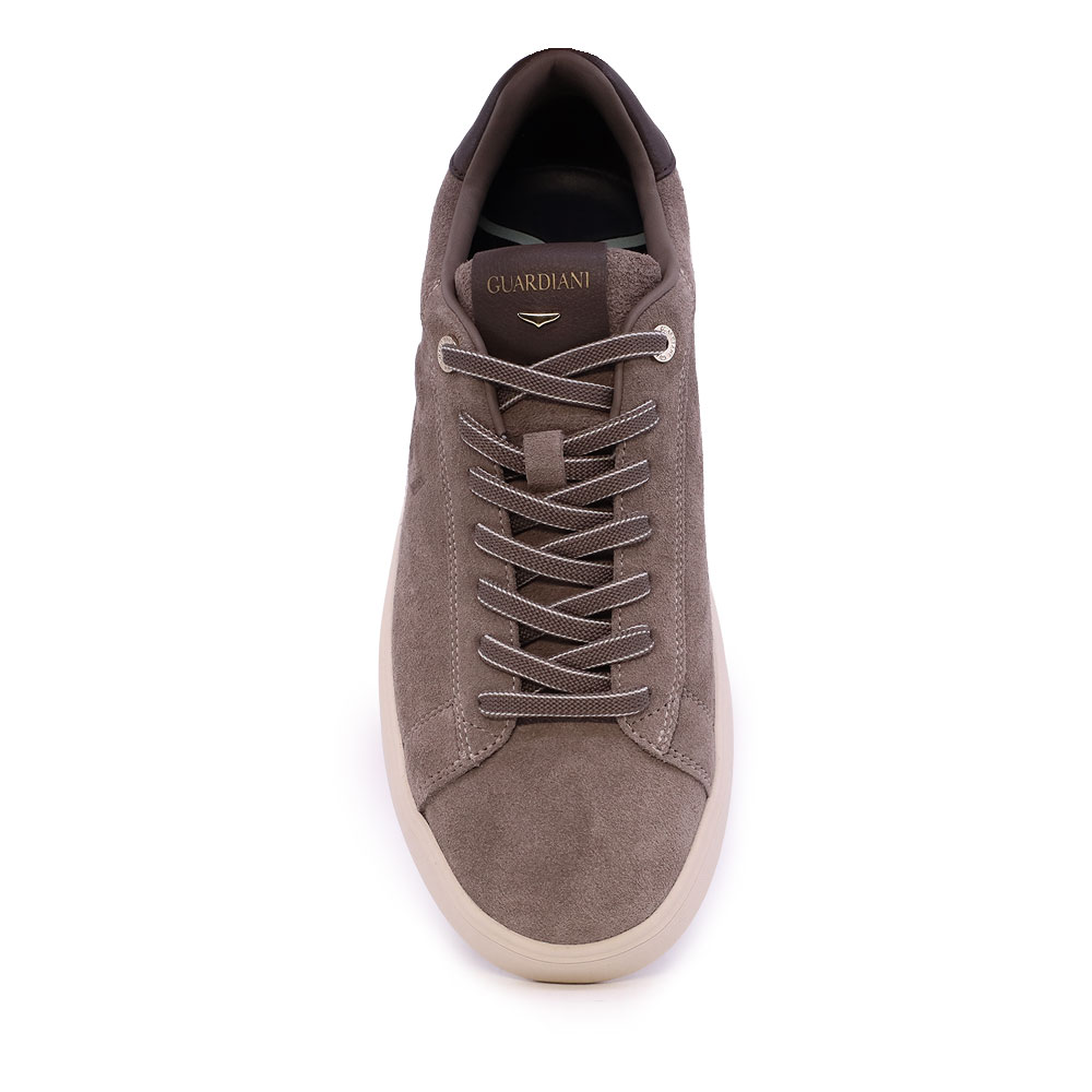 Sneakers bărbați Alberto Guardiani Aeris Top Suede taupe din piele 812BP62015VTA