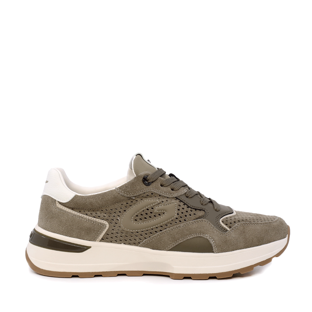 Adidasi barbati Alberto Guardiani Levante Punched Suede verzi din piele 811BPF61031VV