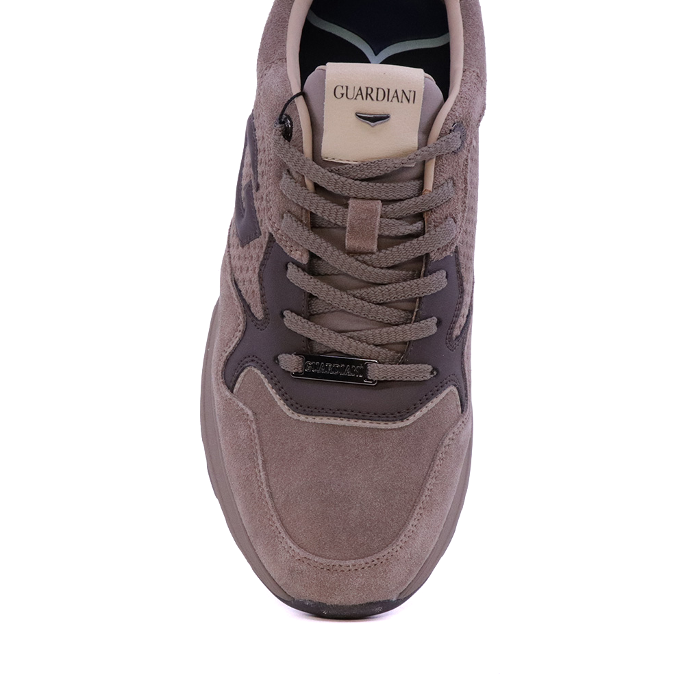 Sneakers bărbați Alberto Guardiani Levante Suede taupe din piele 812BP62002VTA