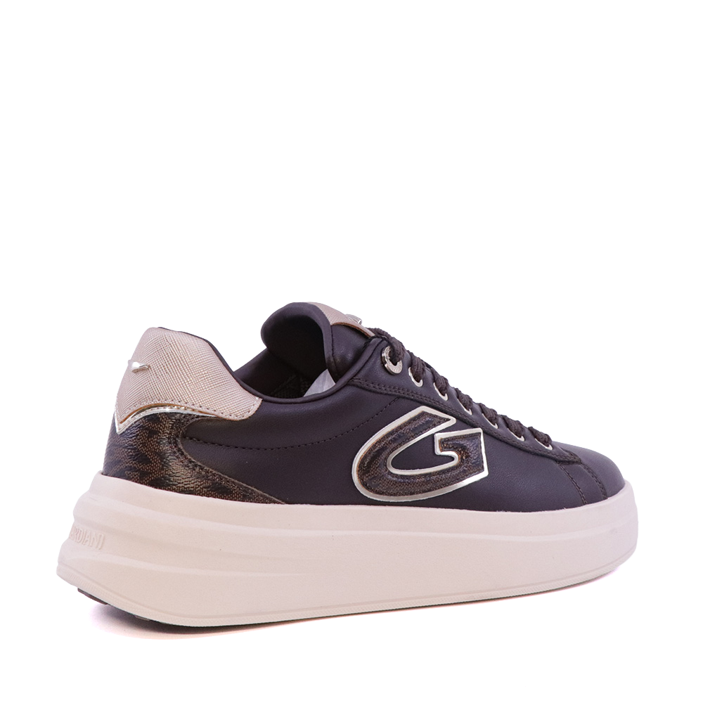 Sneakers femei Alberto Guardiani Aeris Logo maro din piele 812DP62513M