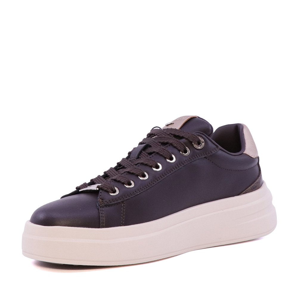 Sneakers femei Alberto Guardiani Aeris Logo maro din piele 812DP62513M