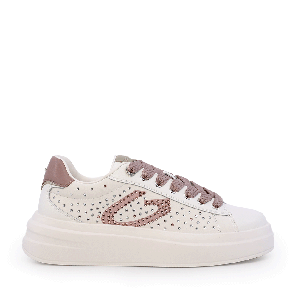 Sneakers femei Alberto Gurdiani Aeris Strass albi 811DP61514A