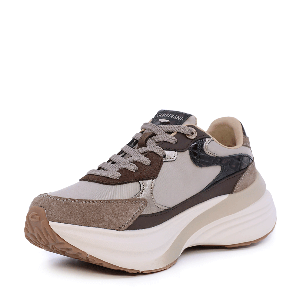 Sneakers femei Alberto Guardiani Astra Safari taupe 812DP62540TA