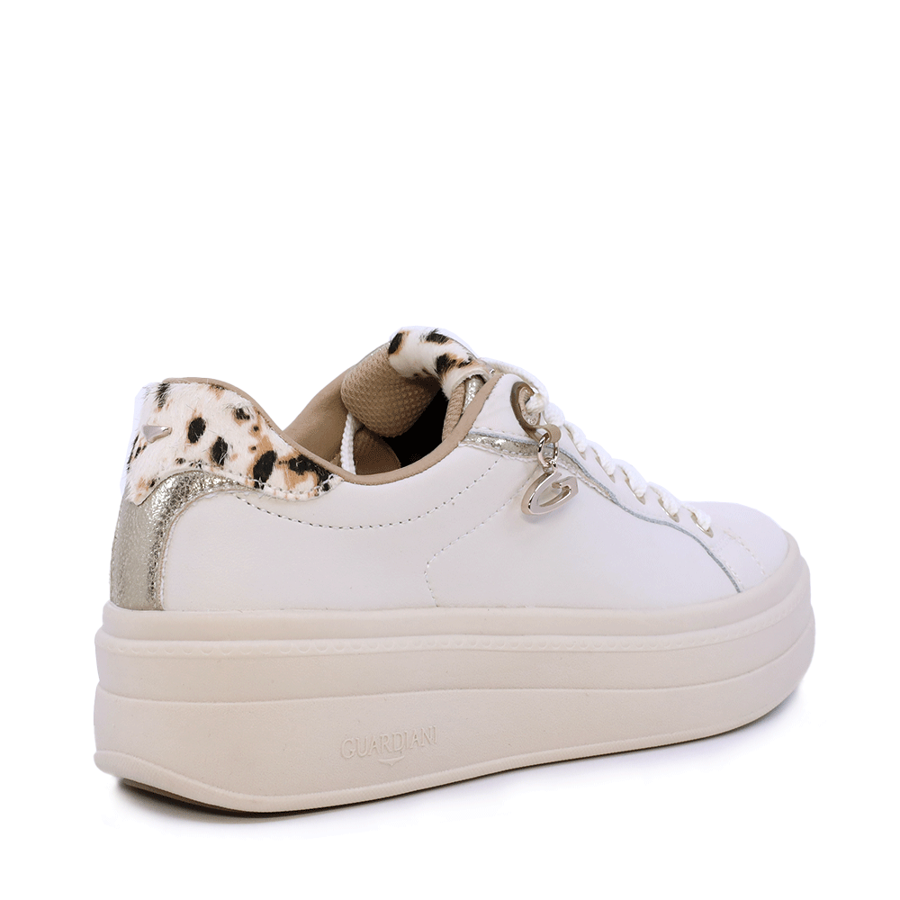 Sneakers femei Alberto Guardiani Cassandra Derby albi din piele 812DP62536A