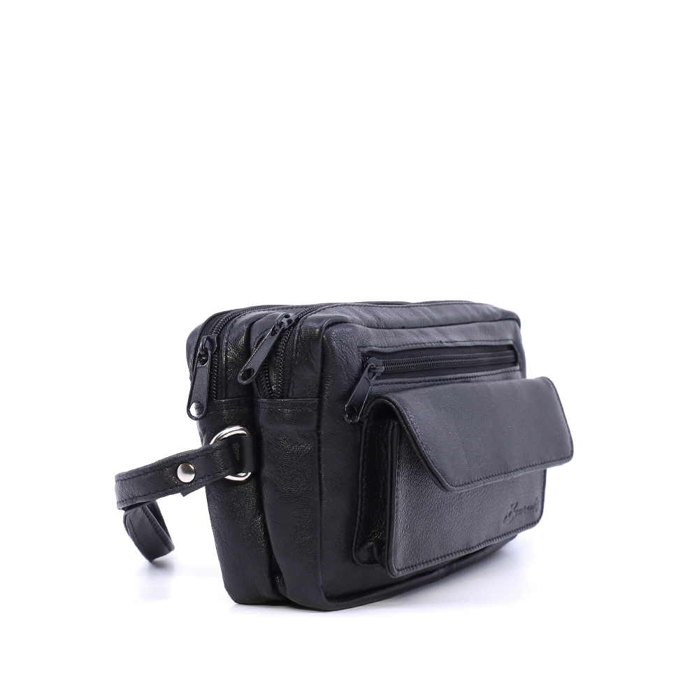 Borsetă bărbați Benvenuti neagră din piele 263BOR6574N - imagine 2