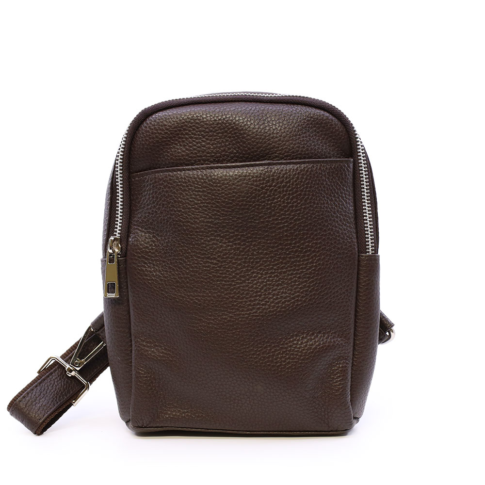 Geanta crossbody barbati Benvenuti maro din piele 263BGEA6499M