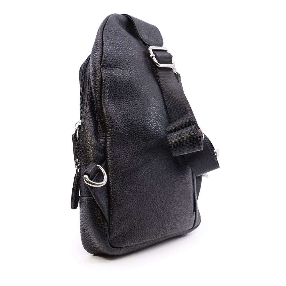 Geantă crossbody bărbați Benvenuti neagră din piele 263BGEA6495N - 1 | YEO