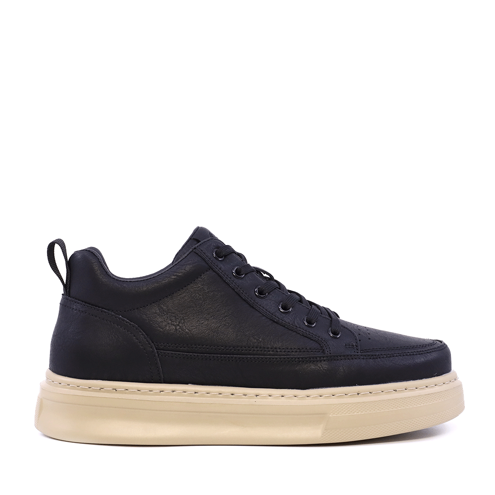 Adidasi high top barbati Benvenuti negri din piele 1922BG6632N
