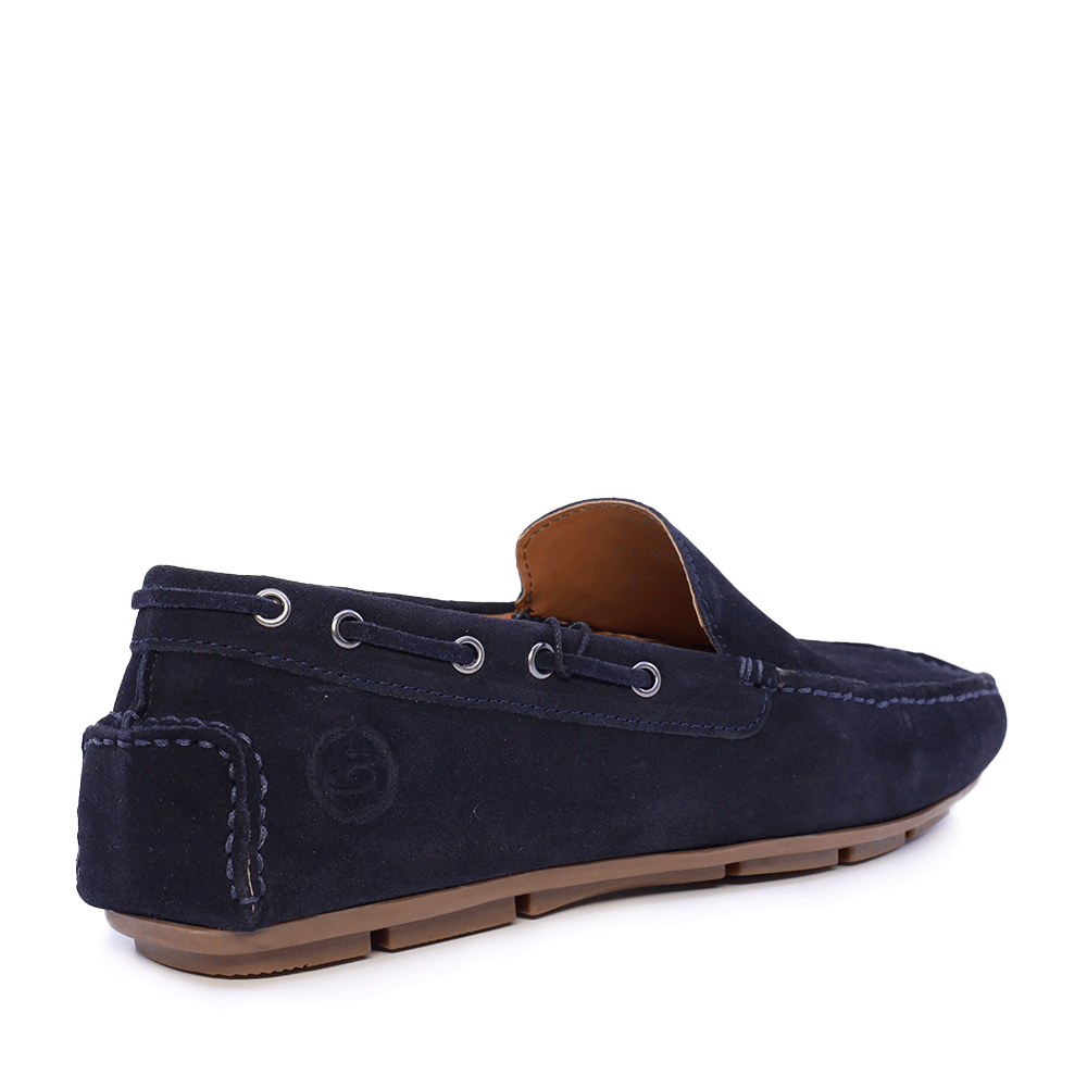 Benvenuti men's navy blue suede loafers 2109BM7617VBL