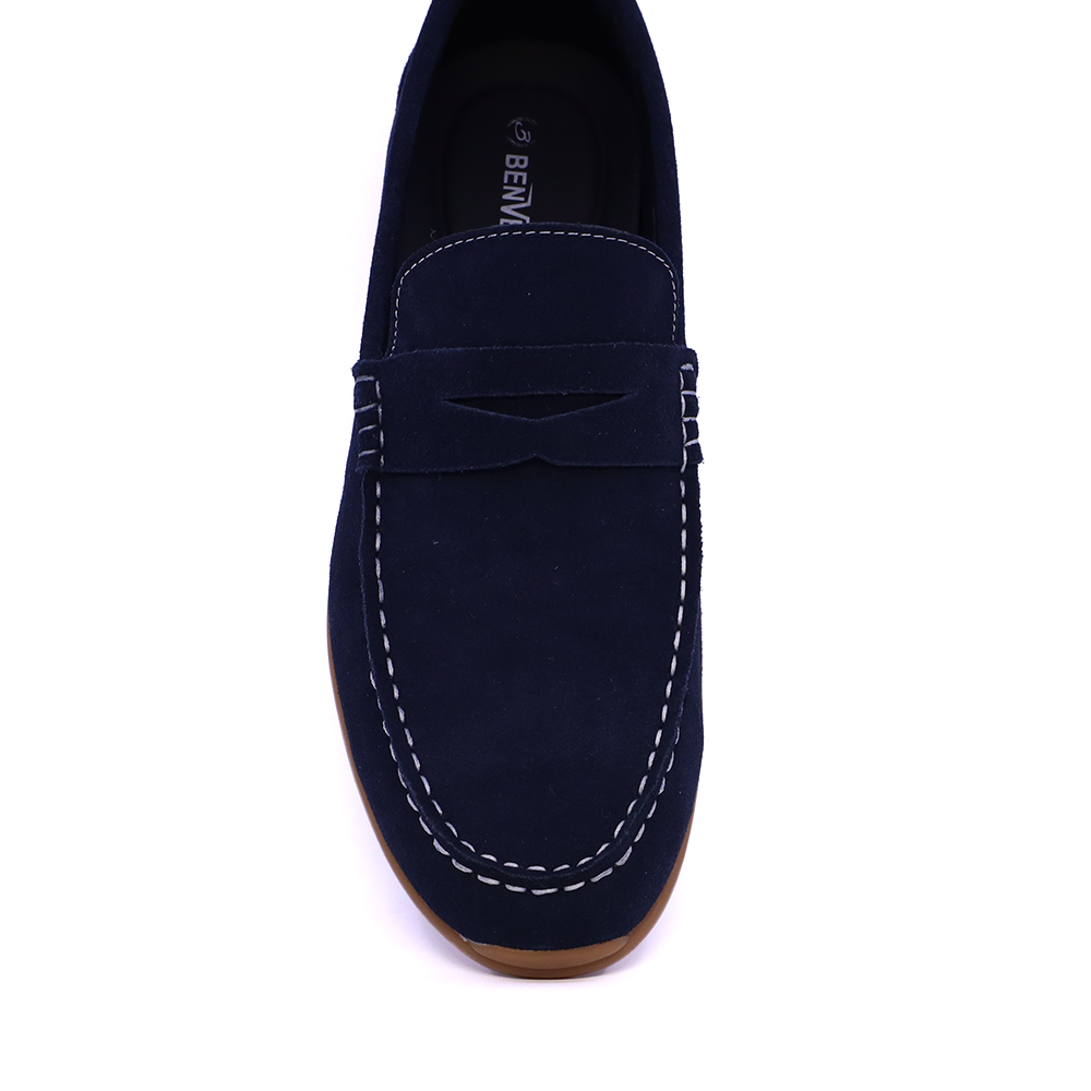 Mocasini bărbați Benvenuti bleumarin din piele întoarsă 3859BM575VBL