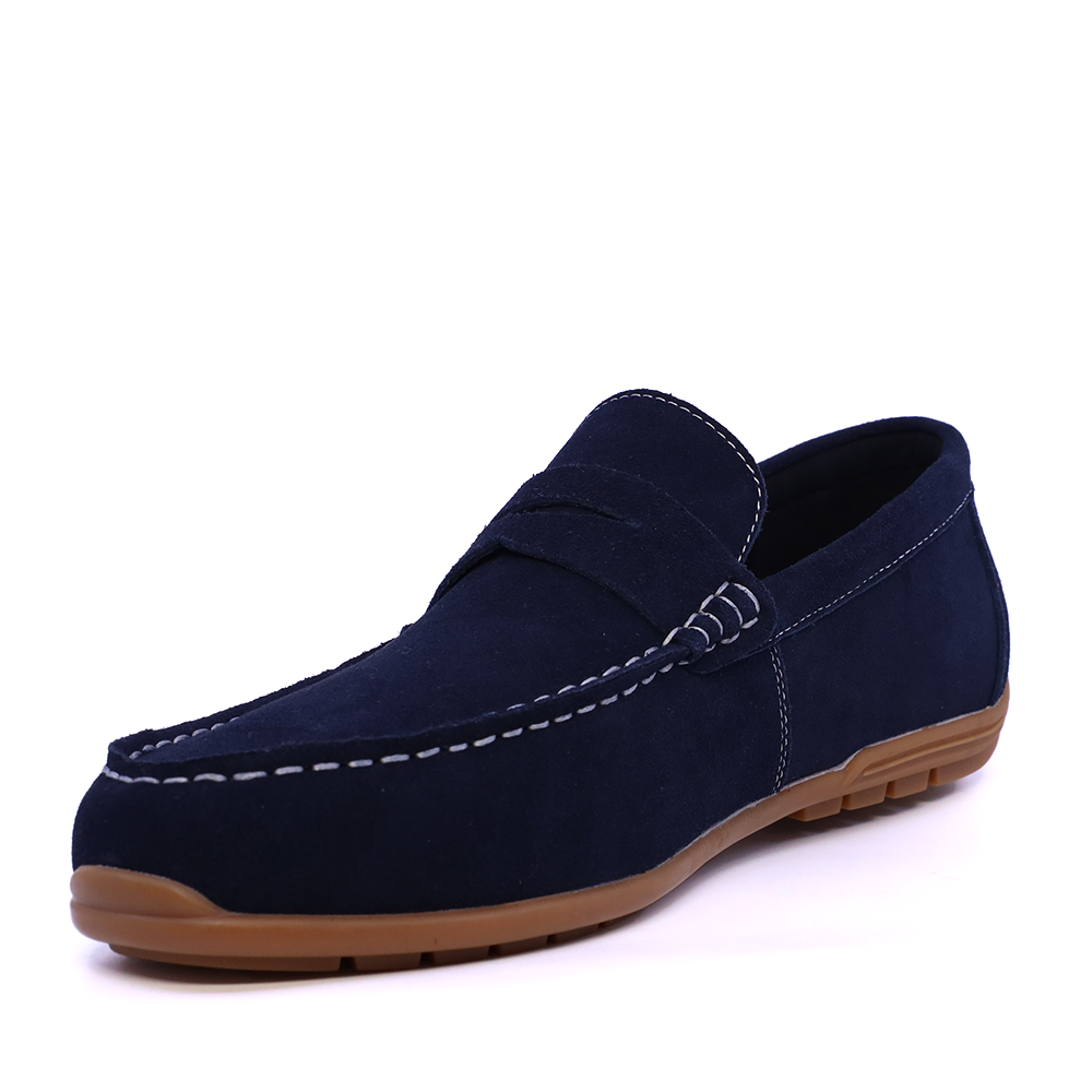 Mocasini bărbați Benvenuti bleumarin din piele întoarsă 3859BM575VBL