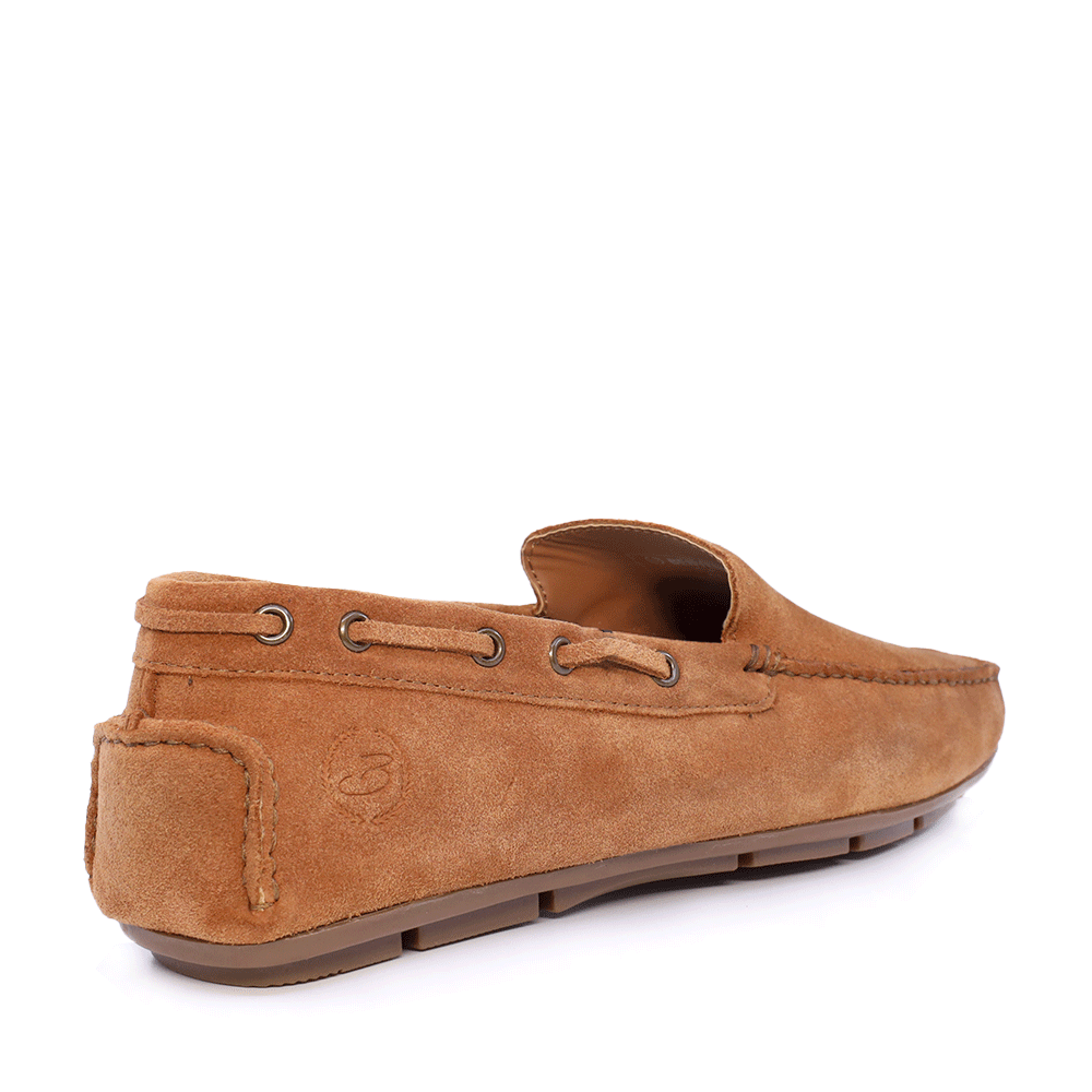 MEN'S BENVENUTI COGNAC SUEDE LOAFERS 909BM7617VCO