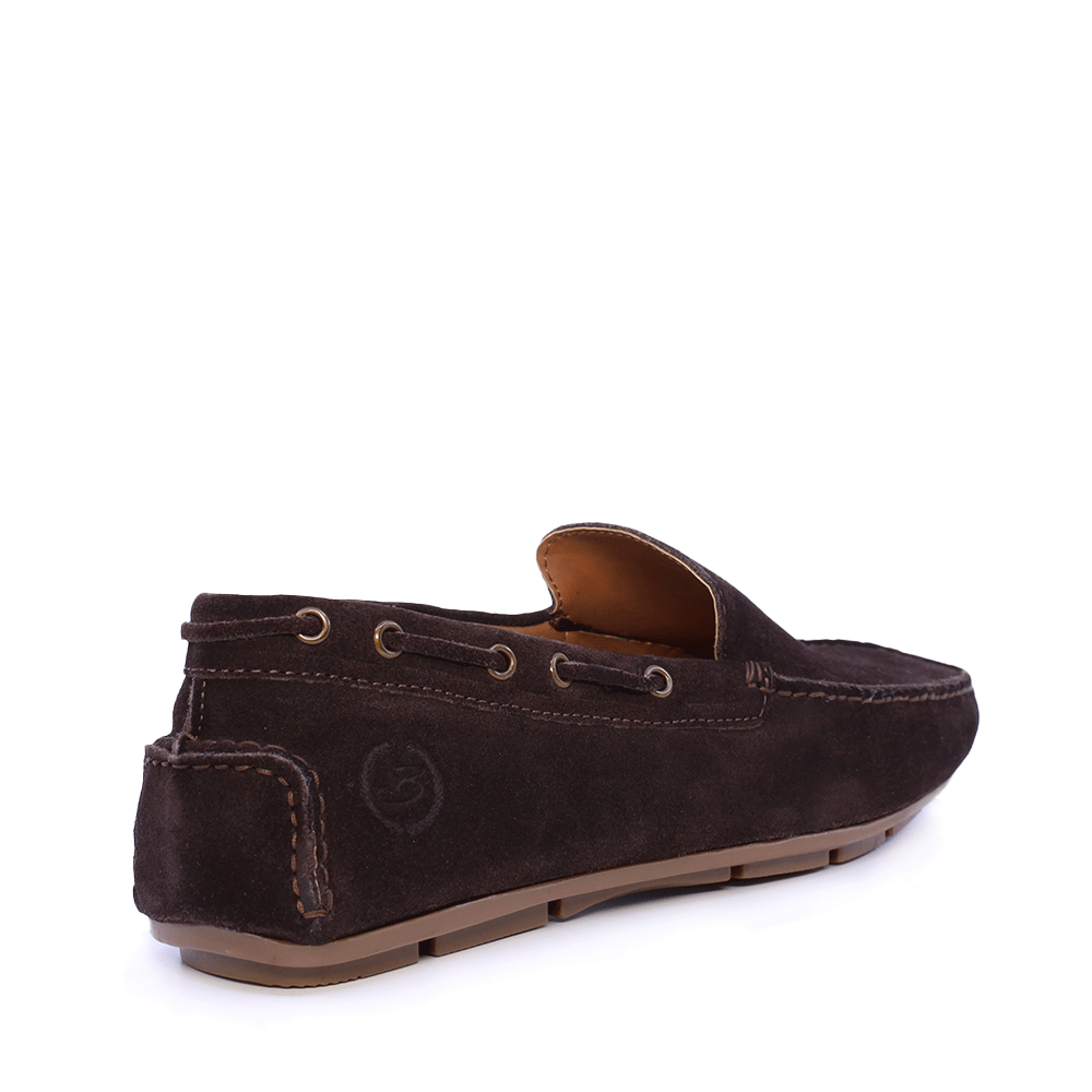 Benvenuti men's brown suede loafers 909BM7617VM