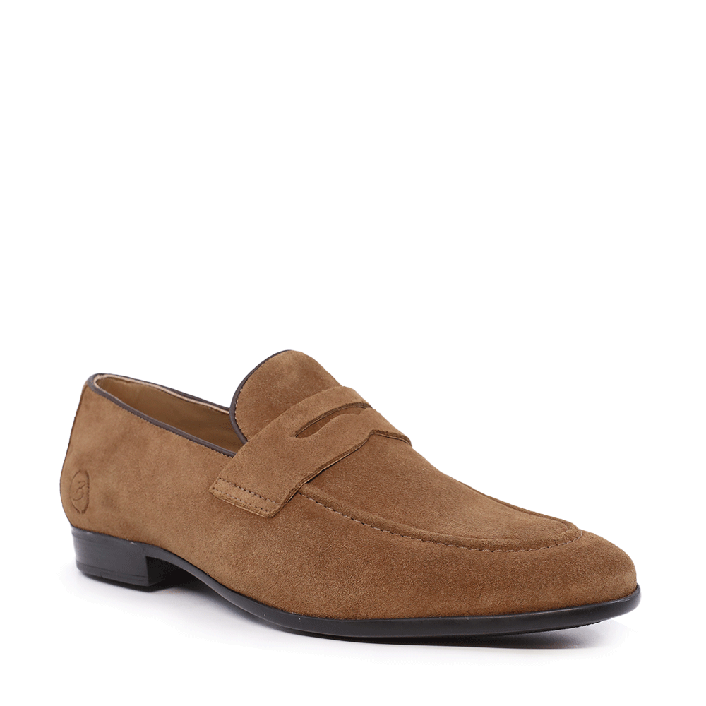 Pantofi loafers bărbați Benvenuti cognac din piele întoarsă  2169BM8100VCO