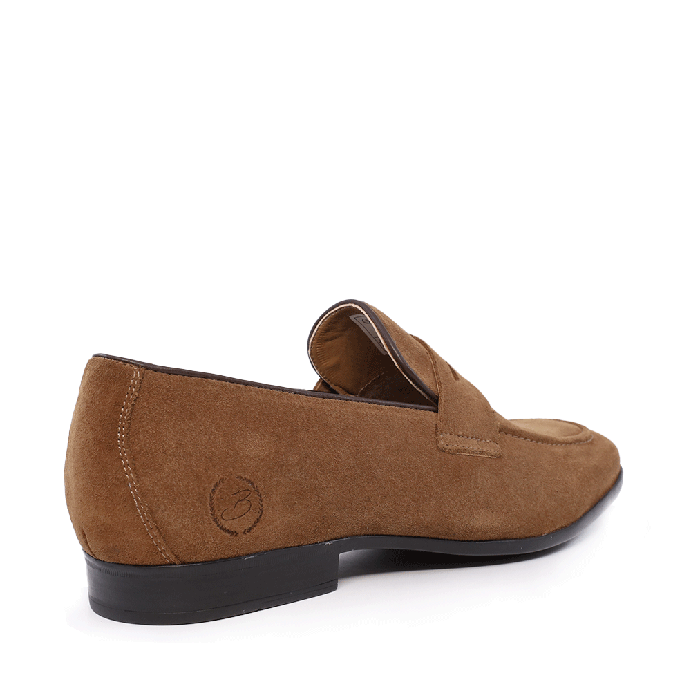 Pantofi loafers bărbați Benvenuti cognac din piele întoarsă  2169BM8100VCO
