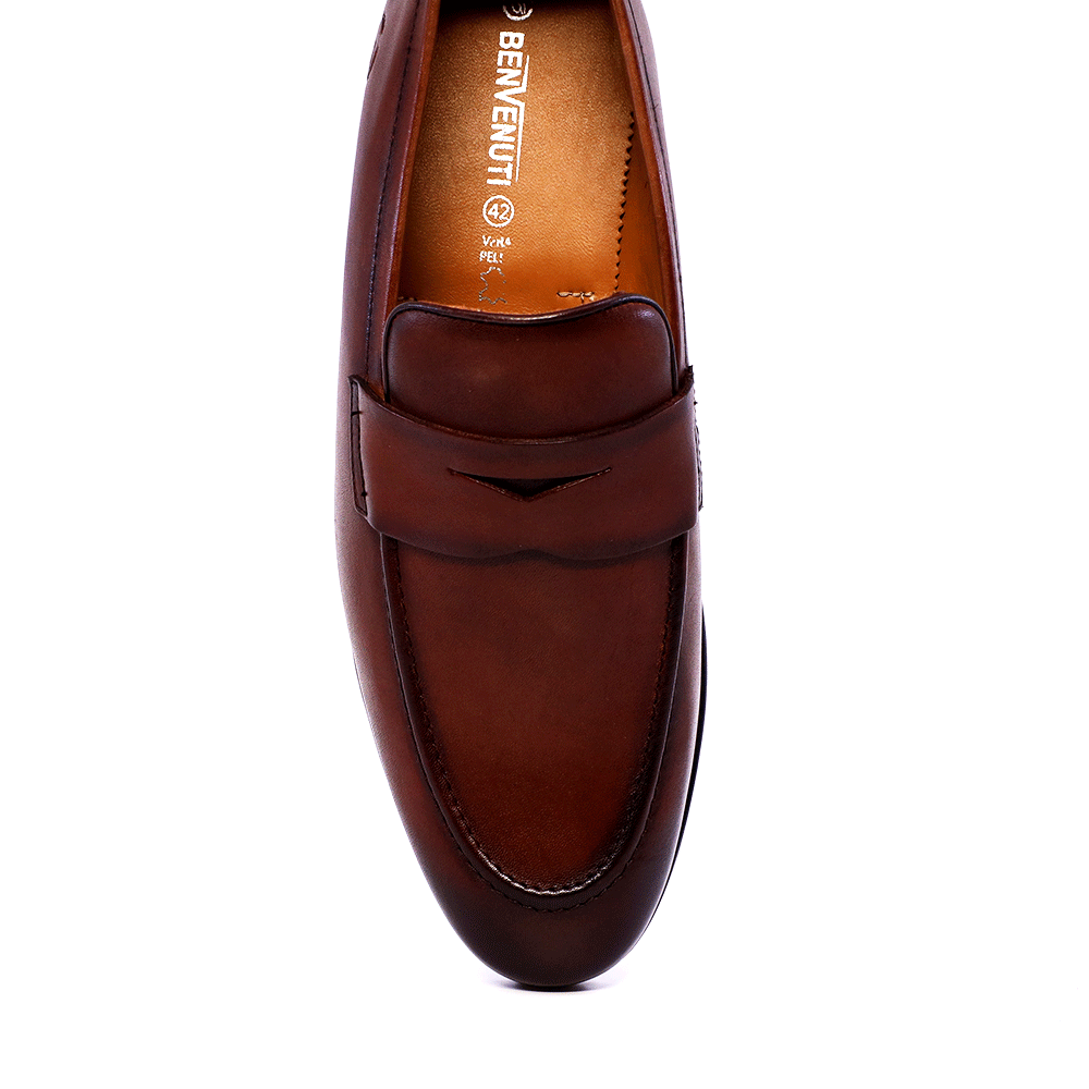 Pantofi loafers bărbați Benvenuti maro din piele 2169BM6300M