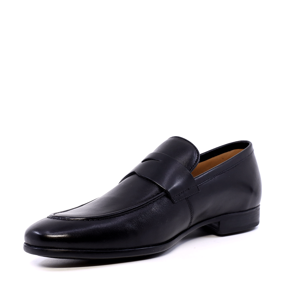 Pantofi loafers bărbați Benvenuti negri din piele 2169BM6300N