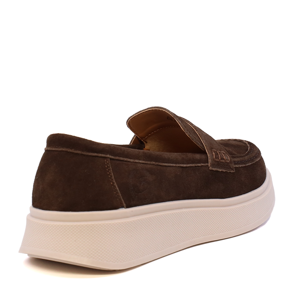 Pantofi tip mocasin bărbați Benvenuti maro din piele întoarsă  1531BM0524VTDM