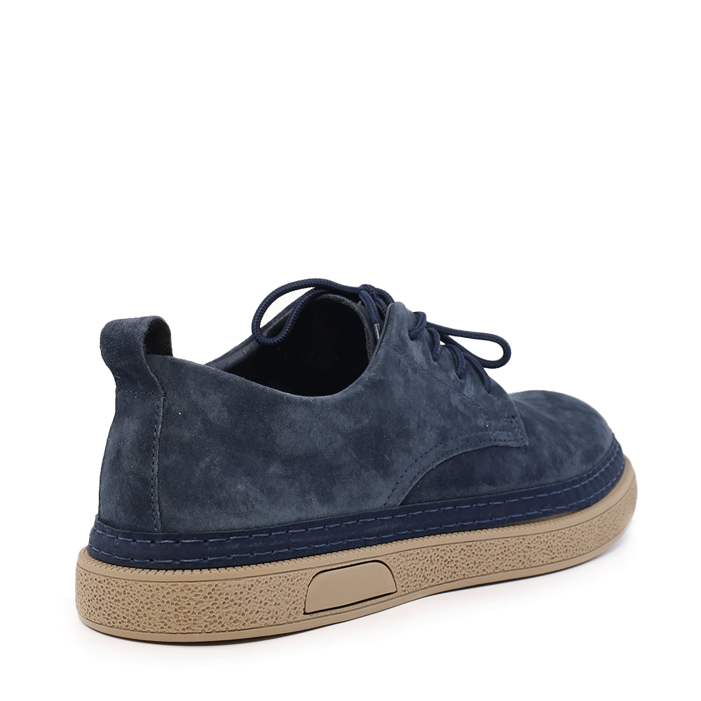 Pantofi derby bărbați Benvenuti bleumarin din piele întoarsă 1321BP1100VBL