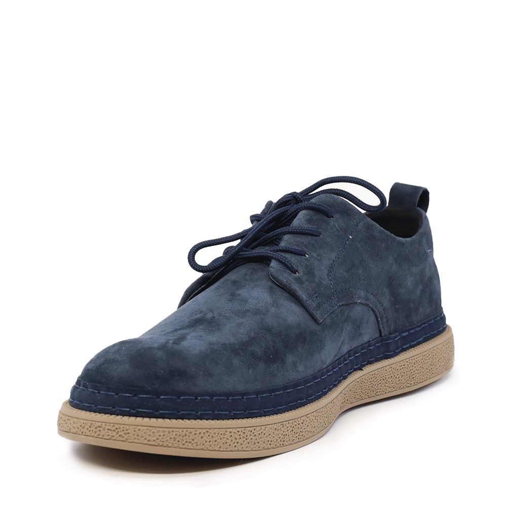 Pantofi derby bărbați Benvenuti bleumarin din piele întoarsă 1321BP1100VBL