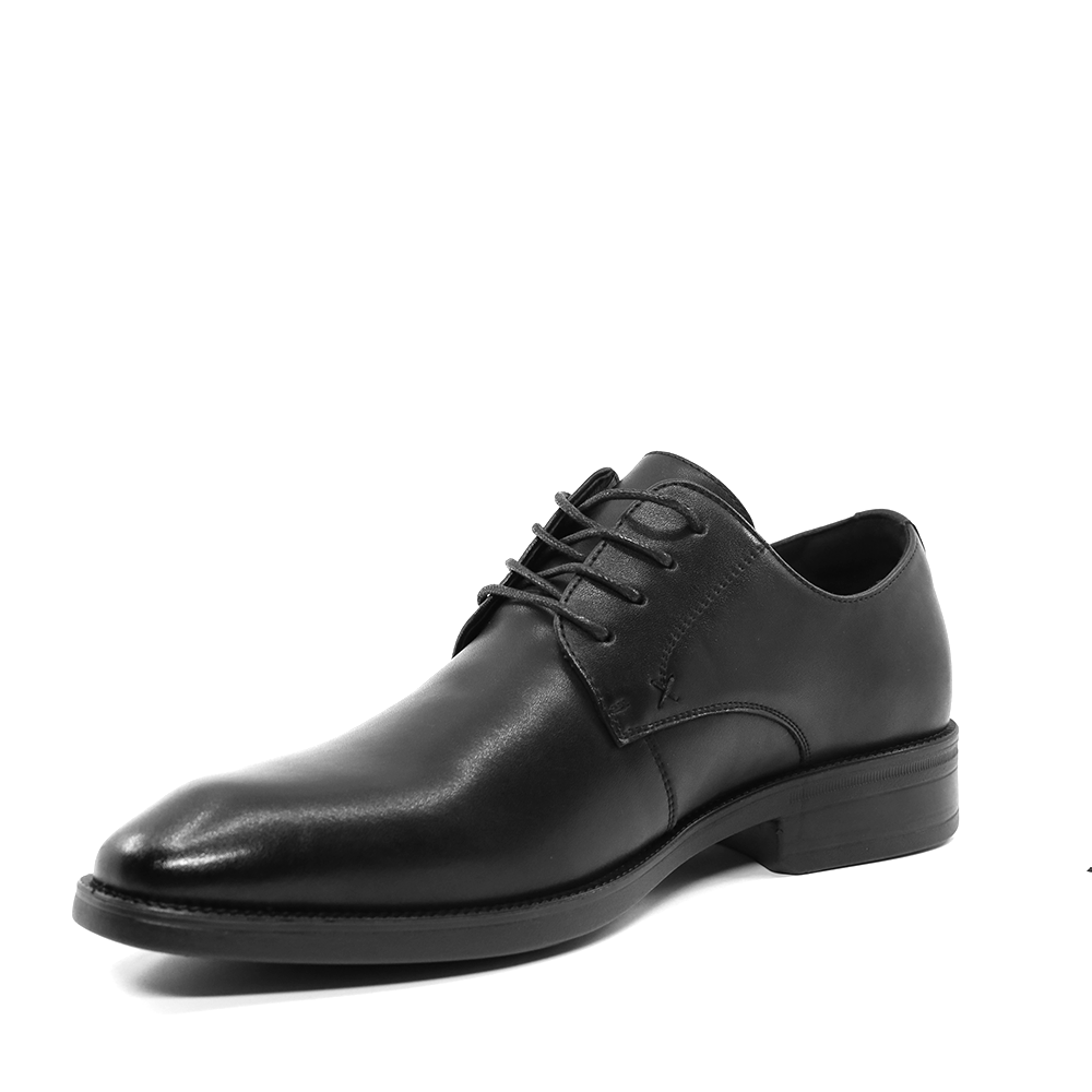 Pantofi derby bărbați Benvenuti negri din piele 2022BP2647N
