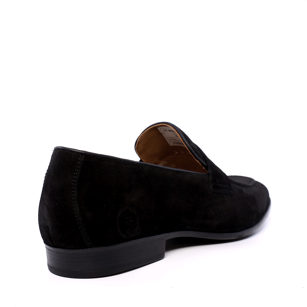 Pantofi loafers bărbați Benvenuti negri din piele întoarsă  2169BM8100VN