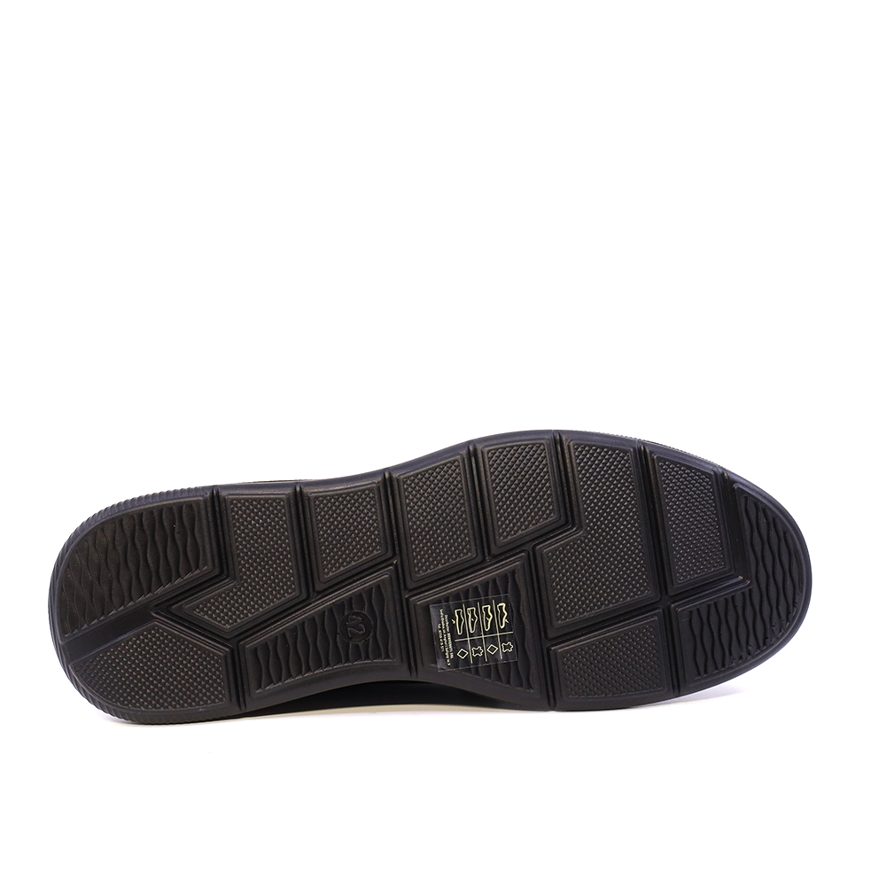 Pantofi perforați bărbați Benvenuti negri din piele cu talpă flexibilă  3851bpf820n