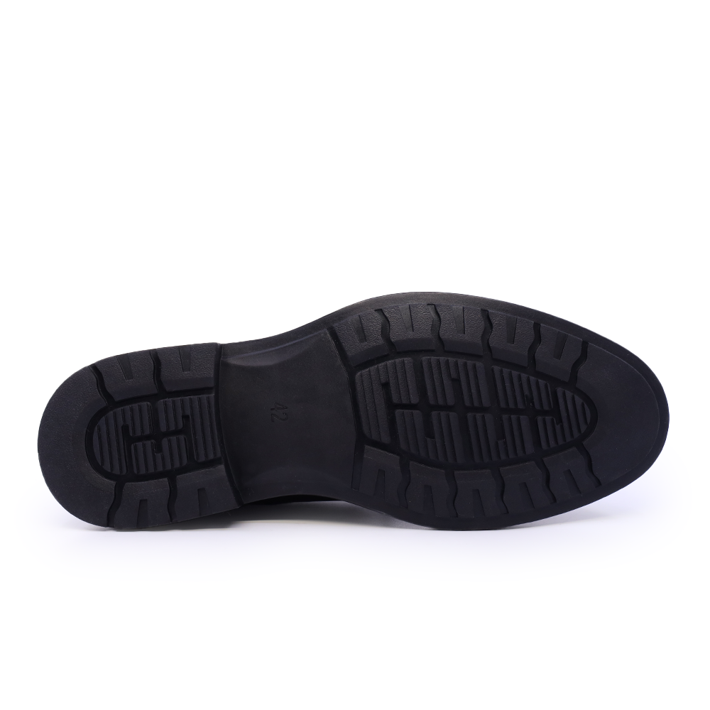 Pantofi derby bărbați Benvenuti negri din piele 3859bp042n