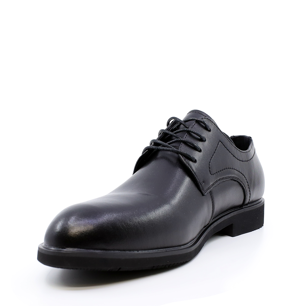 Pantofi derby bărbați Benvenuti negri din piele 3851bp324n