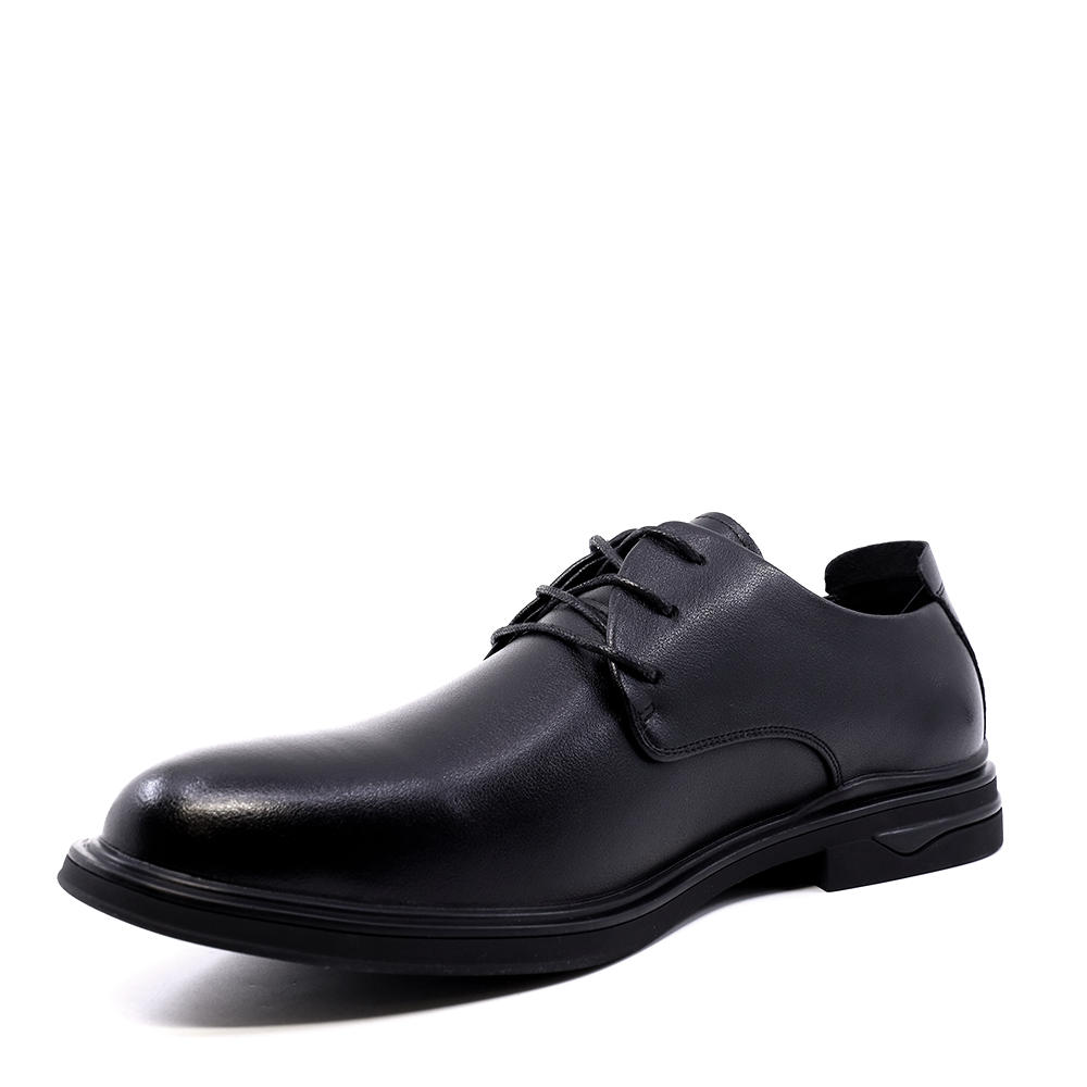Pantofi derby bărbați Benvenuti negri din piele 3859BP335N