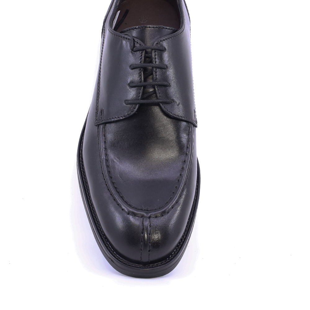 Pantofi derby bărbați Benvenuti negri din piele 718BP8676N
