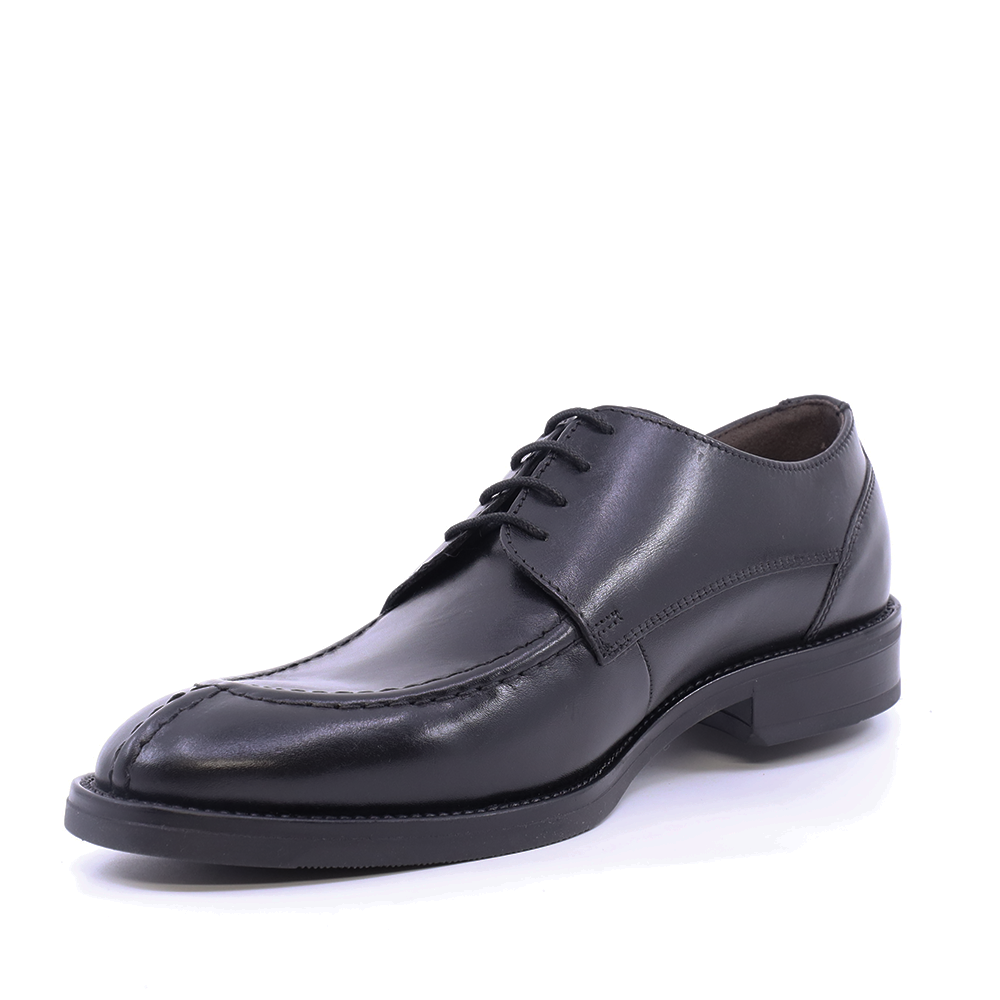 Pantofi derby bărbați Benvenuti negri din piele 718BP8676N
