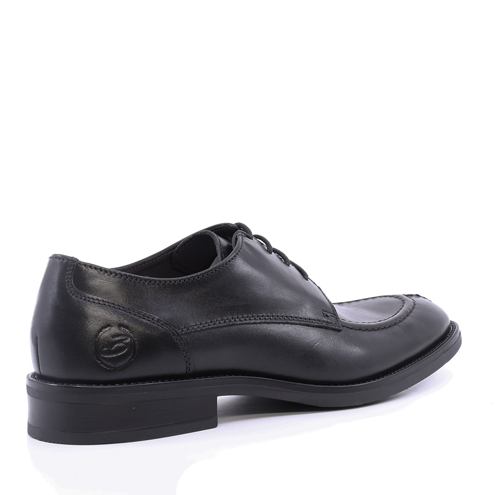Pantofi derby bărbați Benvenuti negri din piele 718BP8676N