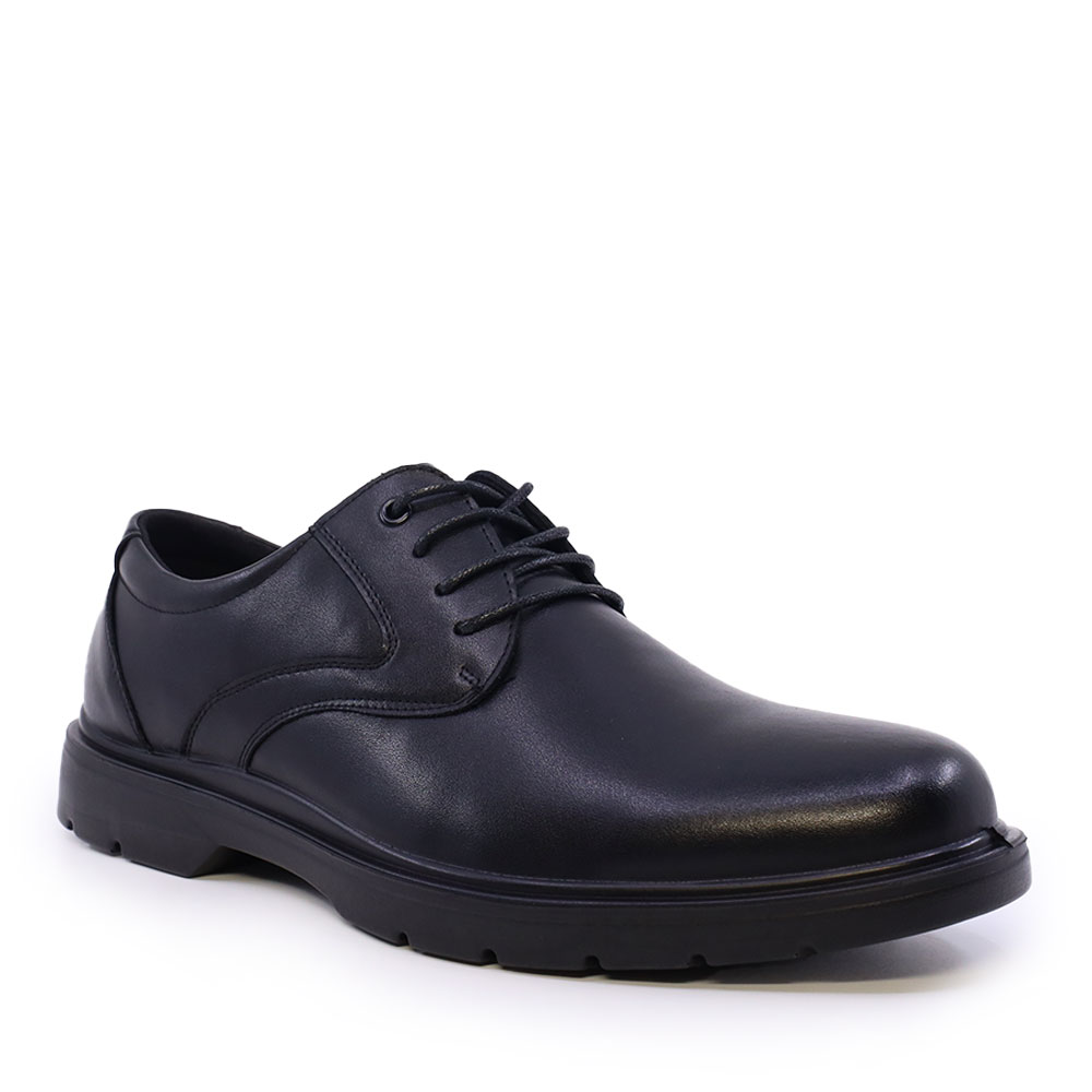 Pantofi derby bărbați Benvenuti negri din piele 2021BP7219N