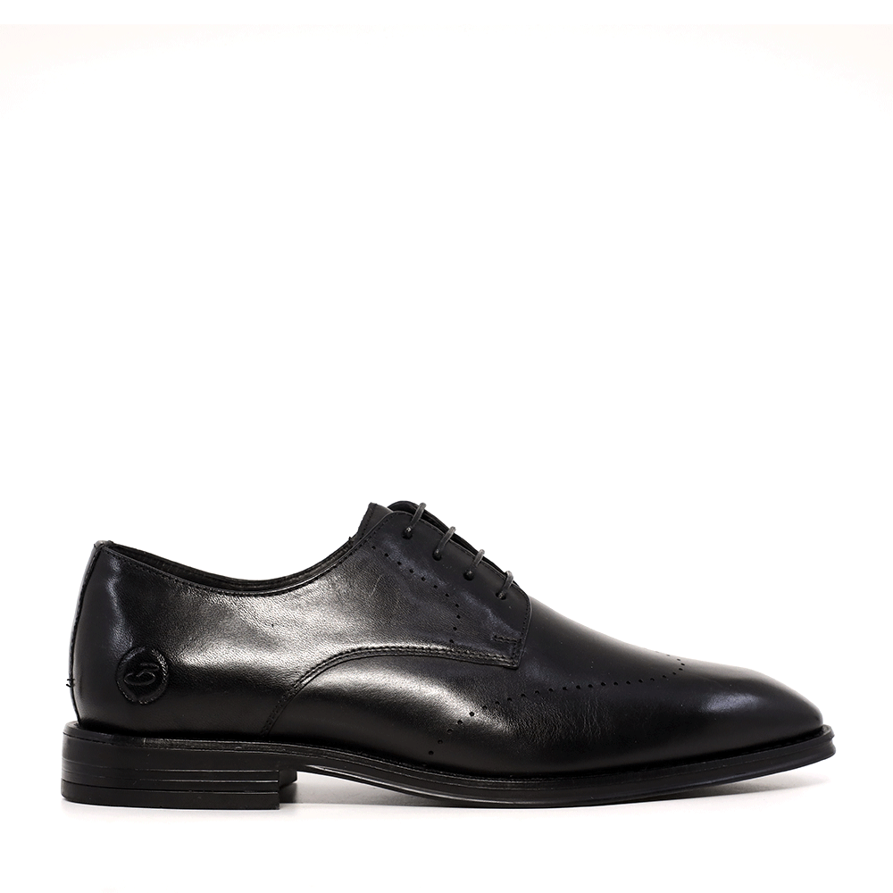 Pantofi derby bărbați Benvenuti negri din piele 2160BP1700N
