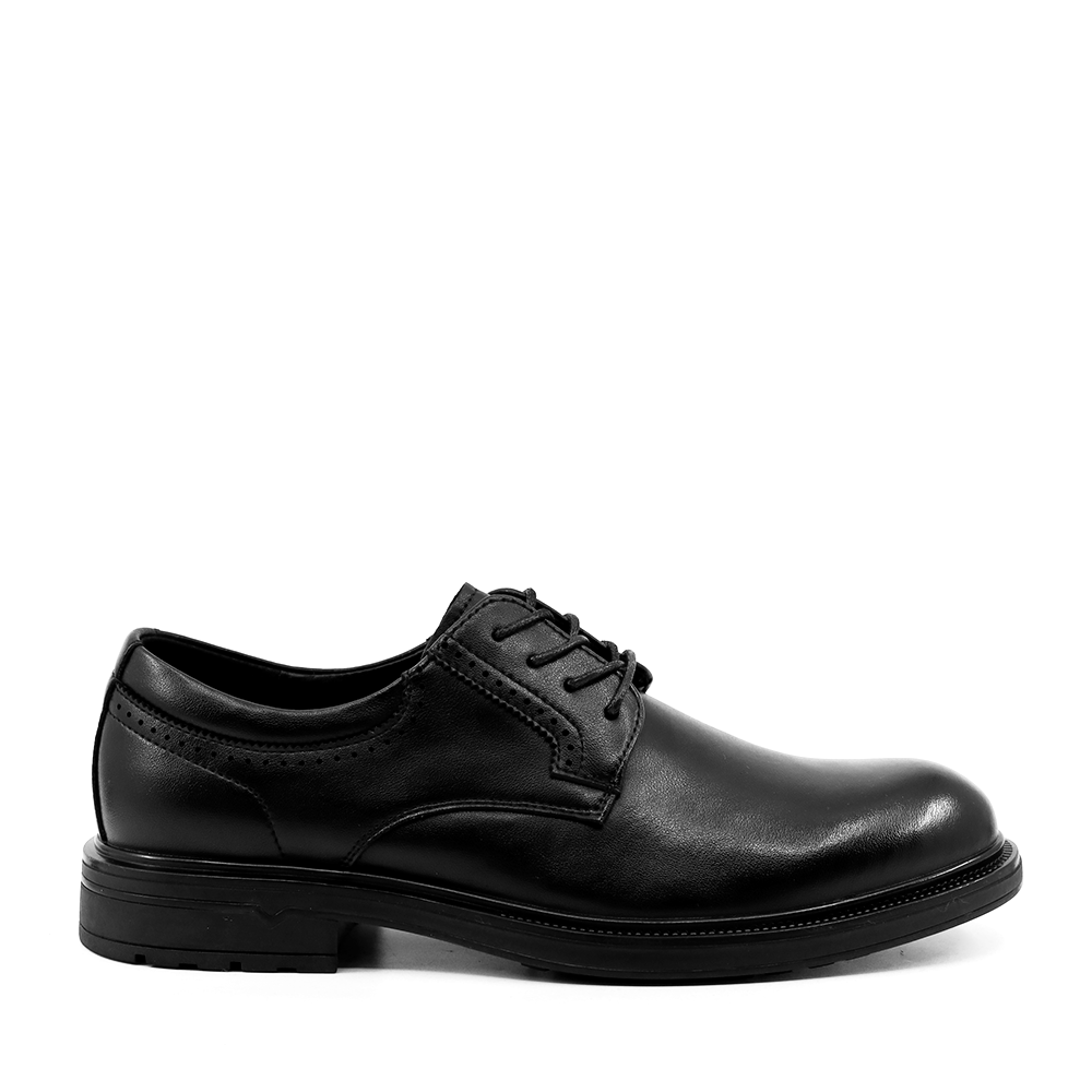 Pantofi derby bărbați Benvenuti negri din piele 3858BP062N