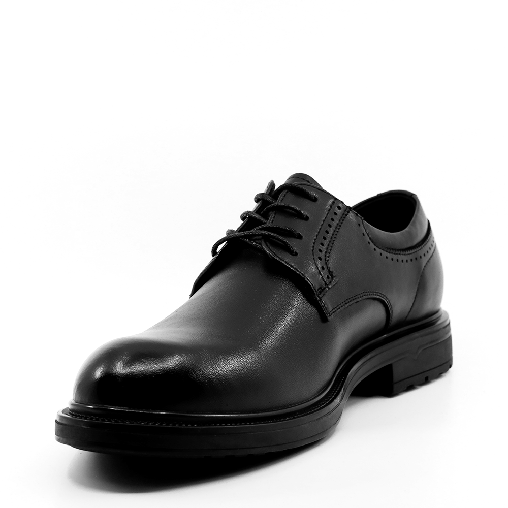 Pantofi derby bărbați Benvenuti negri din piele 3850bp062n