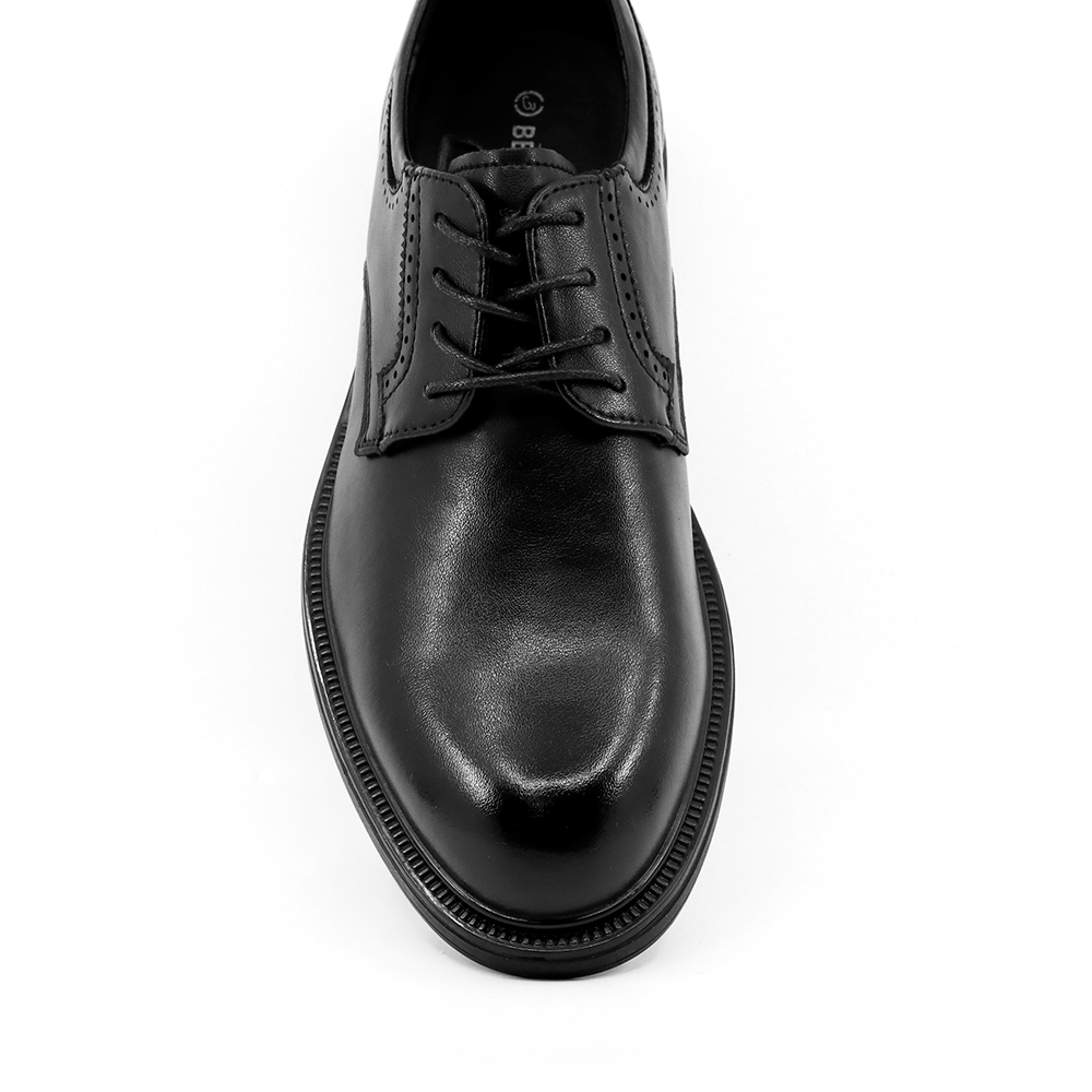 Pantofi derby bărbați Benvenuti negri din piele 3850bp062n