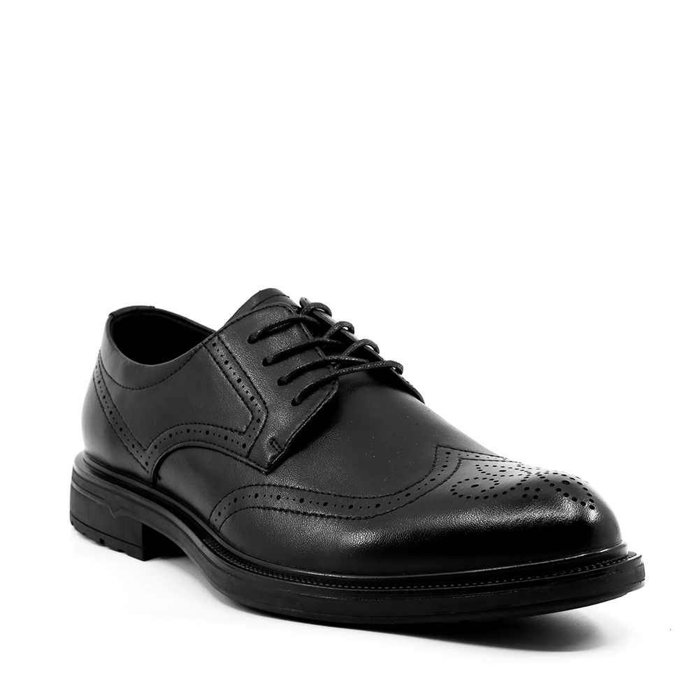Pantofi derby bărbați Benvenuti negri din piele 3858BP063N - 1 | YEO