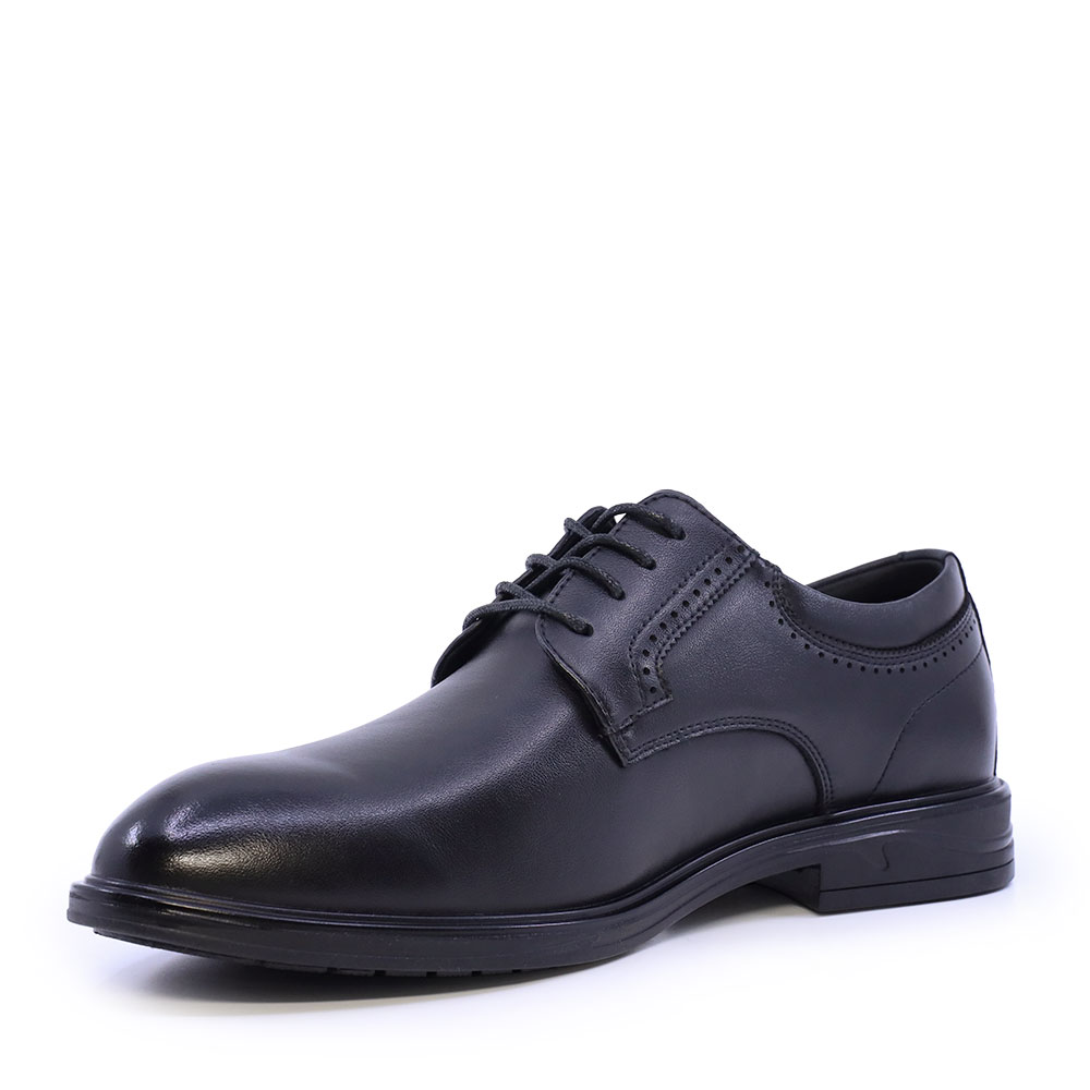 Pantofi derby bărbați Benvenuti negri din piele 3852BP094N