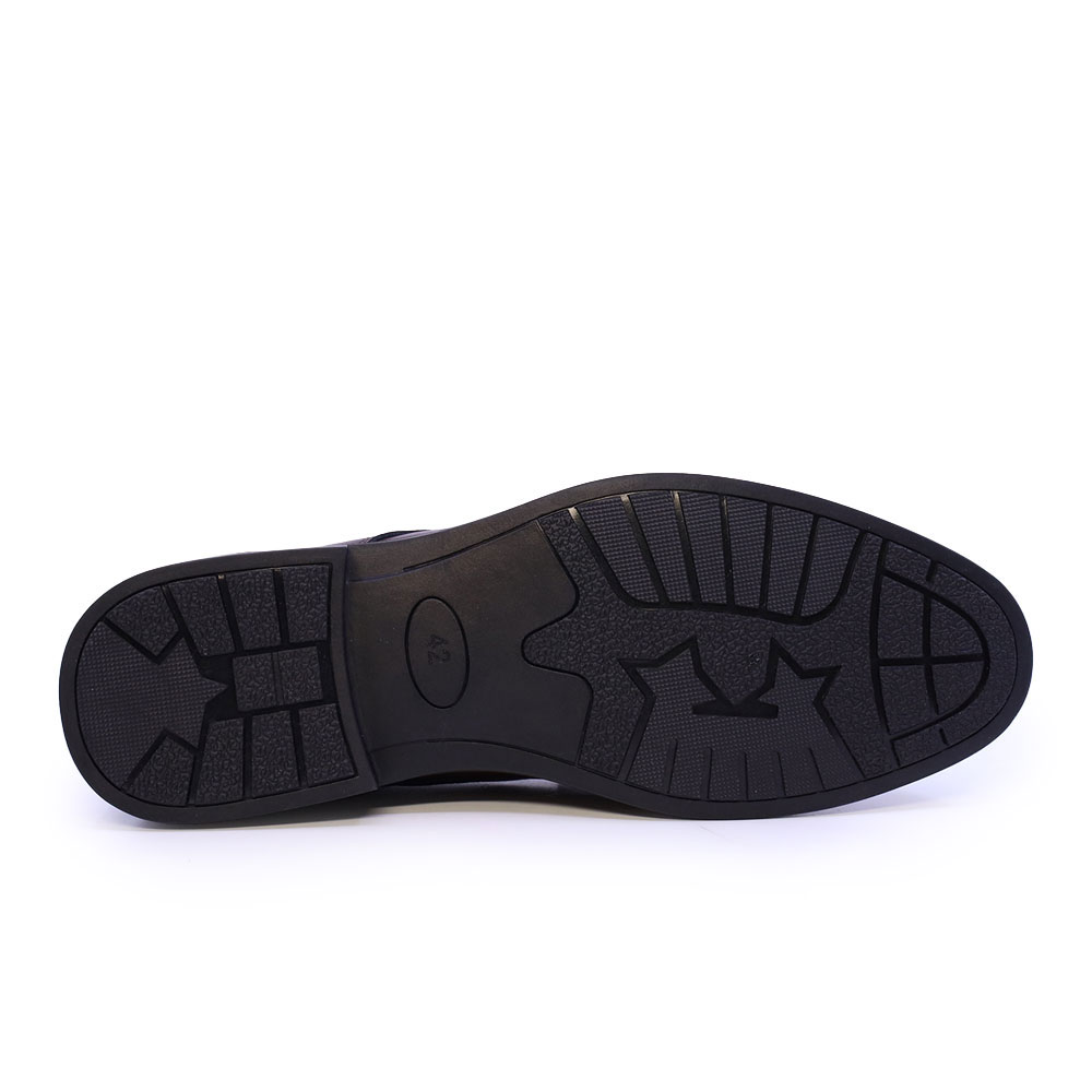 Pantofi derby bărbați Benvenuti negri din piele 3852BP094N