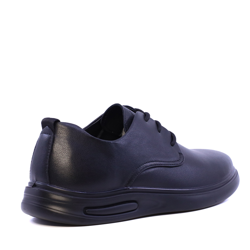 Pantofi derby bărbați Benvenuti negri din piele 3852BP889N