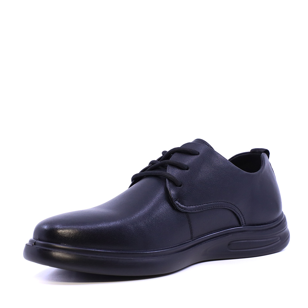 Pantofi derby bărbați Benvenuti negri din piele 3852BP889N