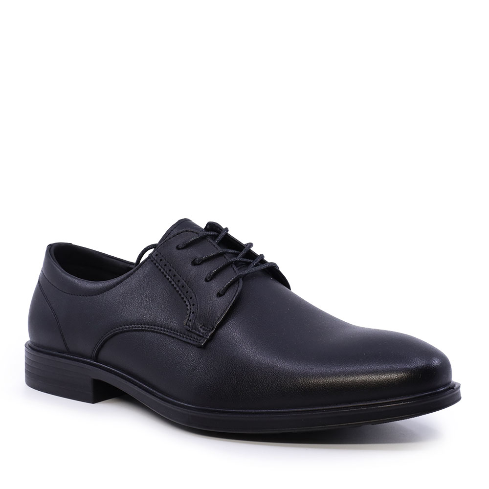 Pantofi derby bărbați Benvenuti negri din piele 3852BP891N — imaginea 2