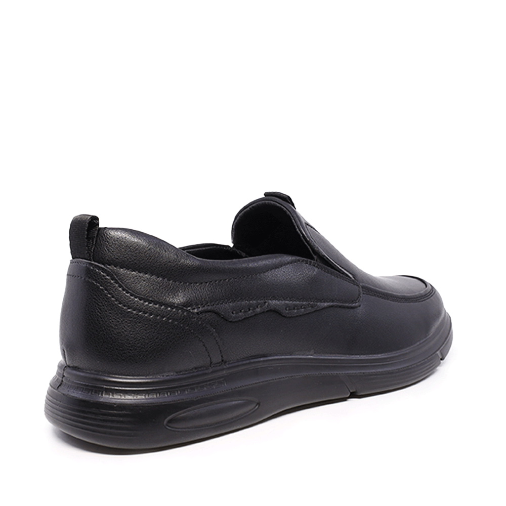 Pantofi loafer bărbati Benvenuti negri din piele 3858BP521N 