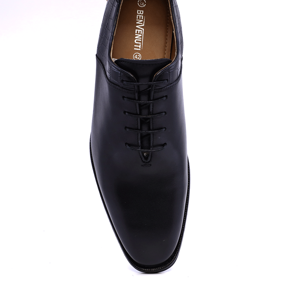 Benvenuti men's black leather oxford shoes 2169BP2942N
